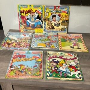 VINTAGE LOT OF 7 PETER PAN 45 RPM COMPLETE STORY SONG AND SOUND EFFECTS RECORDS